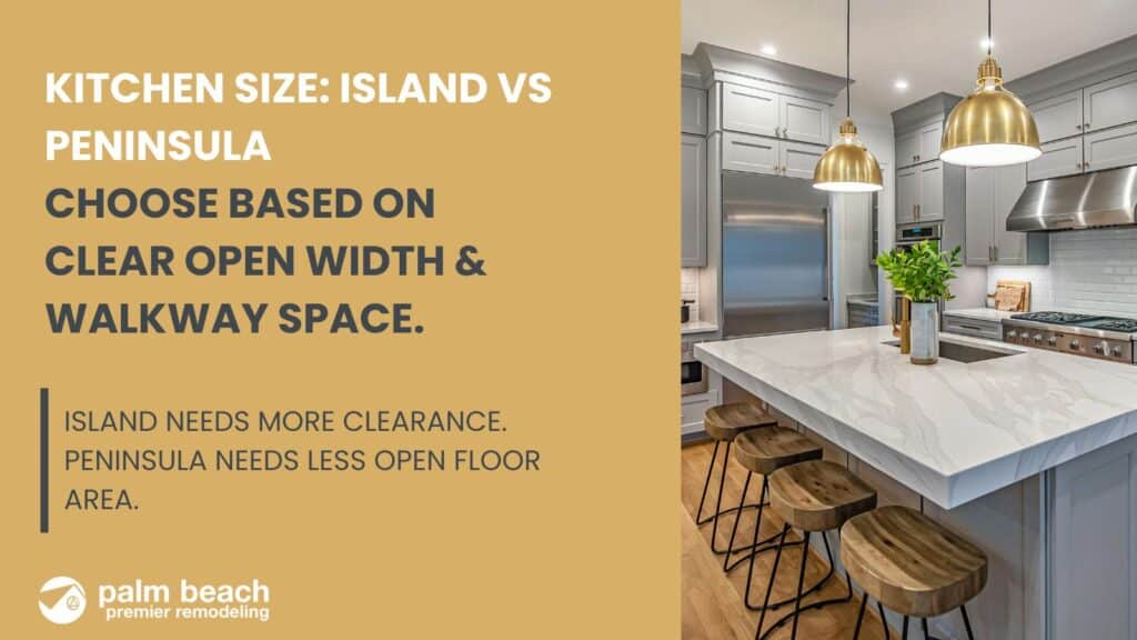 Kitchen Size Between an Island and a Peninsula